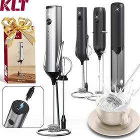 Minimalist Electric Mixer Hand Automatic Mini Milk Frother Whisk Electric Milk Frother With Stand