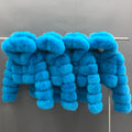 New Trend Custom Design Cropped Fur Coat Genuine Real Fox Fur Bomber Jacket