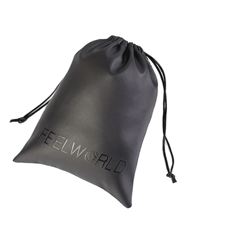 Eco-Friendly Waterproof PU Leather Drawstring Gift Pouch for Christmas/Wedding Features Letter Pattern Product Packaging Bags