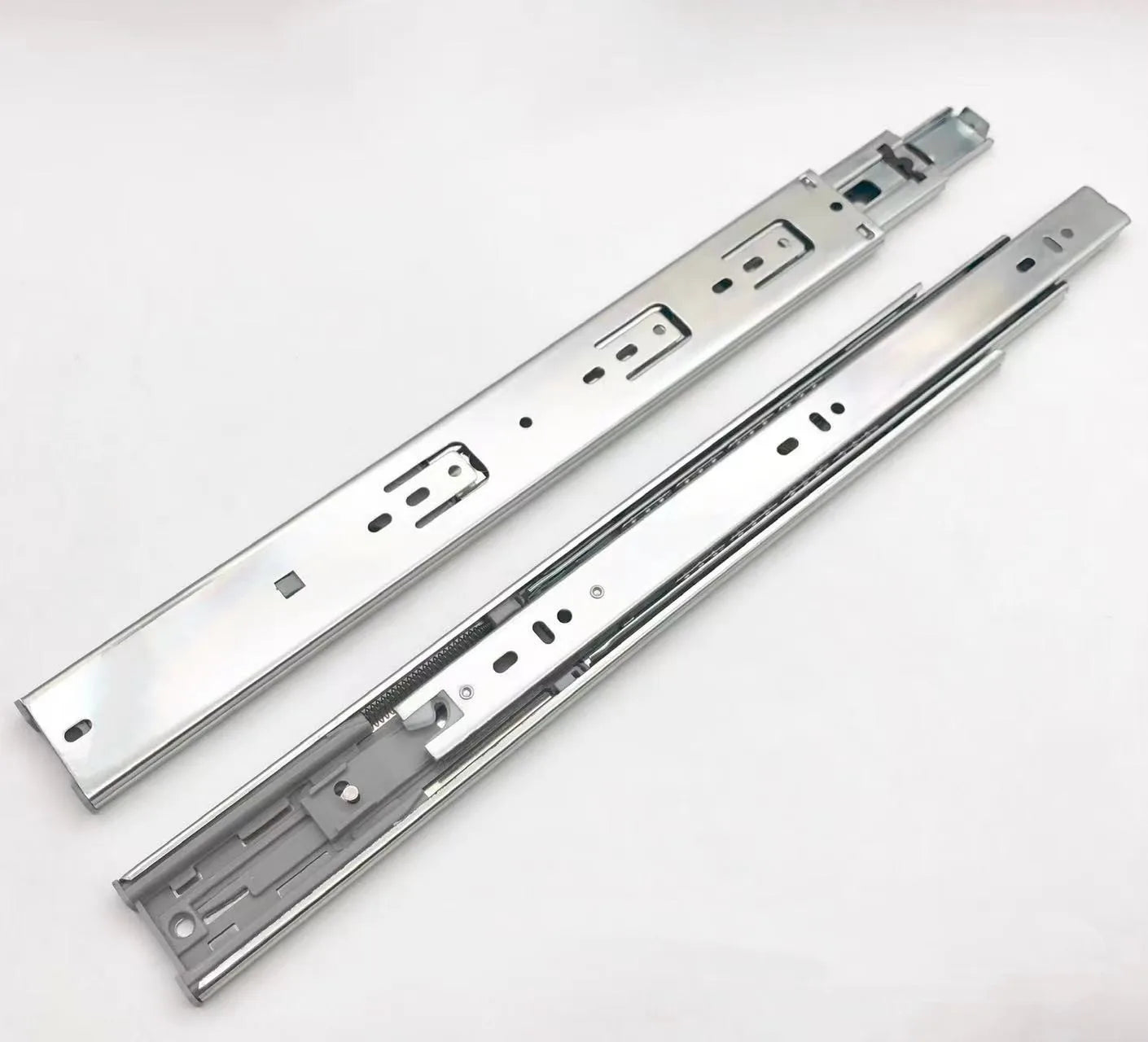 Heavy Duty Modern Sliding Metal Drawer Slide Rails 45mm 3 Fold Full Extension Soft Close for Kitchen Cabinet Outdoor Gym Use