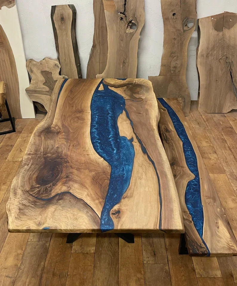 Fashion Epoxy Resin River Coffee Table Wood Furniture