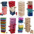 Factory Wholesale Wooden Tumbling Tower Stacking Balance Game Classic Timber Tower Family Party Block Game Compatible Domino Set