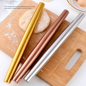 Hot Selling Stainless Steel Rolling Pin Non-Stick Kitchen Utensil Tool for Baking Metal Tool