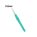 5.5mm Soft Silicone Plastic Metal and Steel Handle Crochet Hook Set Random Colour Knitting Weaving DIY Tools