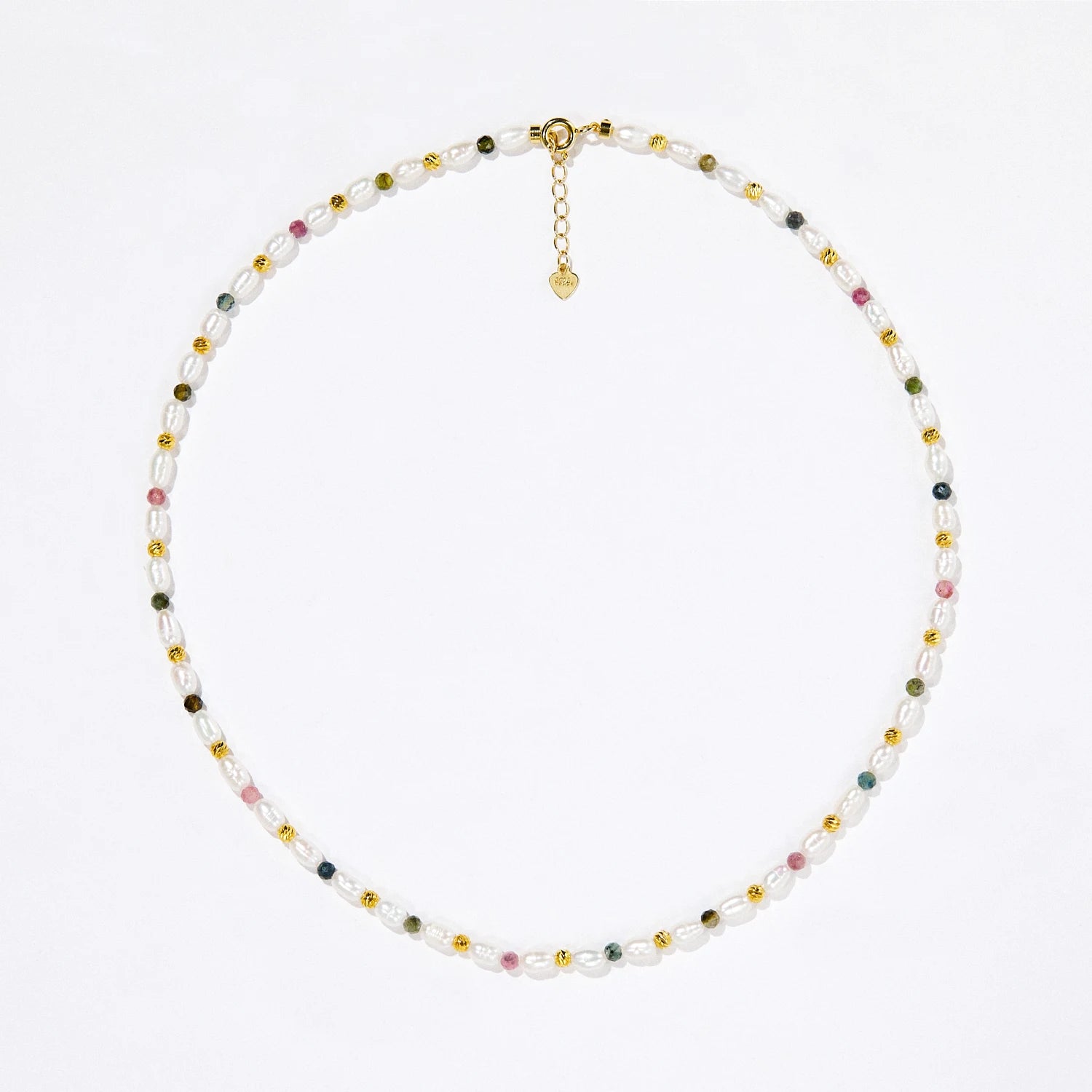 Prompt Delivery 925 Sterling Silver Freshwater Pearl Necklace Colored Gemstones Choker Fast Sample Delivery