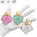 Bulk Sublimation Blank Metal Keychains Heart Shaped Zinc Alloy Keyrings for DIY Printing Wholesale Heat Transfer Supplies