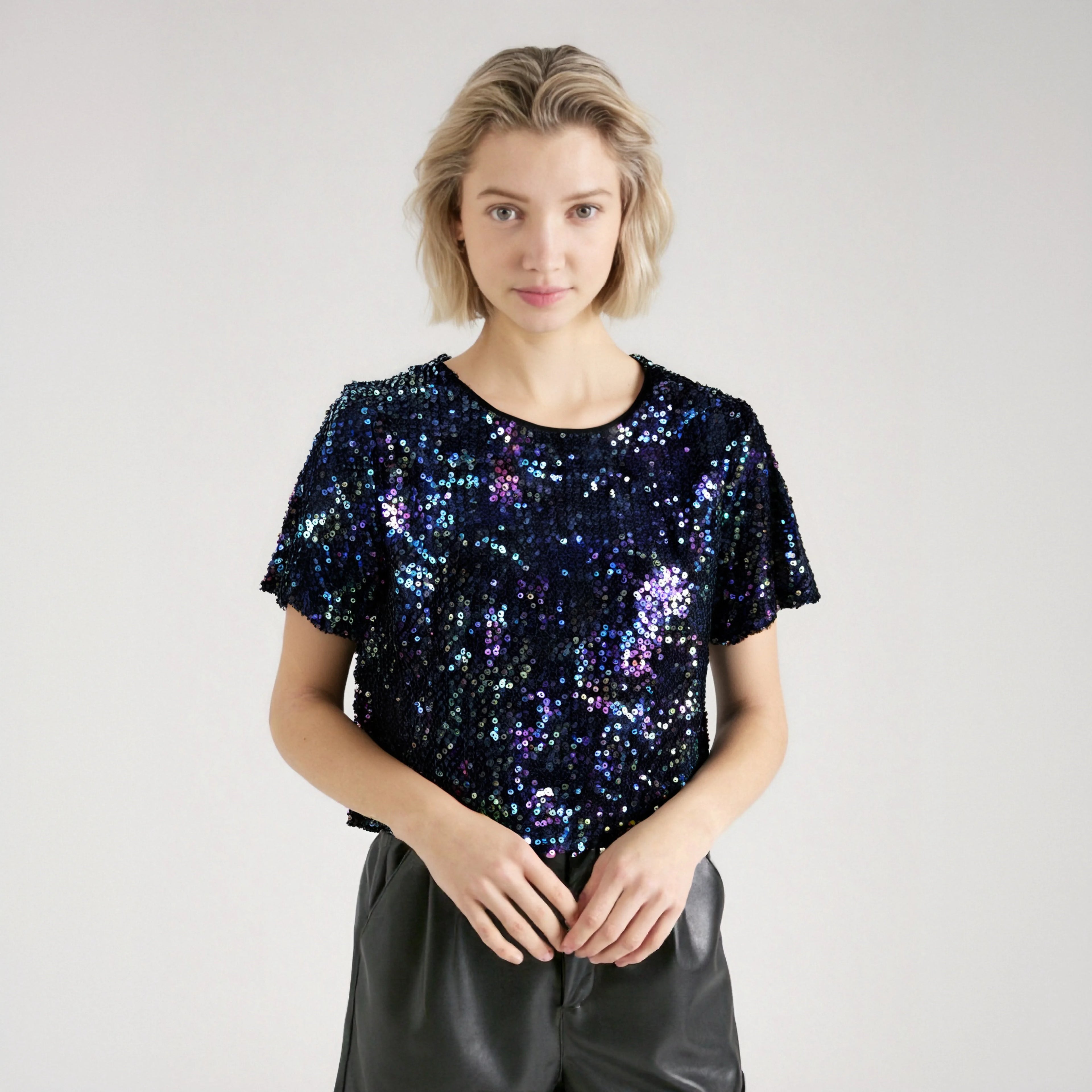 Fashionable Party Womens t Shirt Custom Sequin T-shirt T.shirts for Ladies