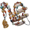 New Alashan Gobi Jade Natural Stone Necklace Colorful Heart Agate Necklace Accessory for Women and Men