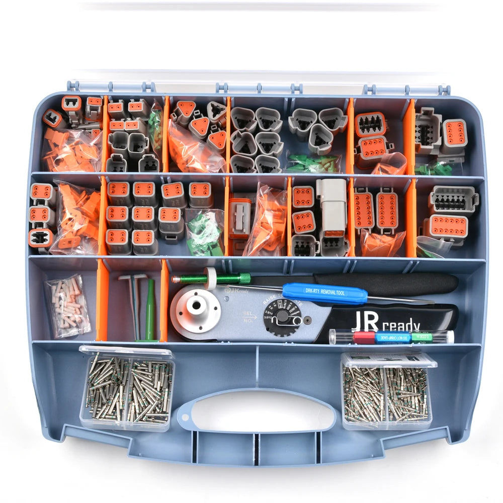 JRready JST6110 Deutsch Crimp Tool Kit Connectors 2-12 Pin/connector for Car with Connector Electrical Wire Size 12-22AWG MegaBDM