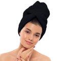 Custom Black Microfiber Hair Salon Towel Quick-Dry Woven Logo for Barber Hotel Spa Sport Fitness Personal Use