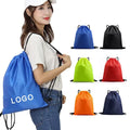 Wholesale Custom Nylon Drawstring Backpack Bag for Ladies Waterproof with Polyester Lining Reusable Outdoor Gift Bag