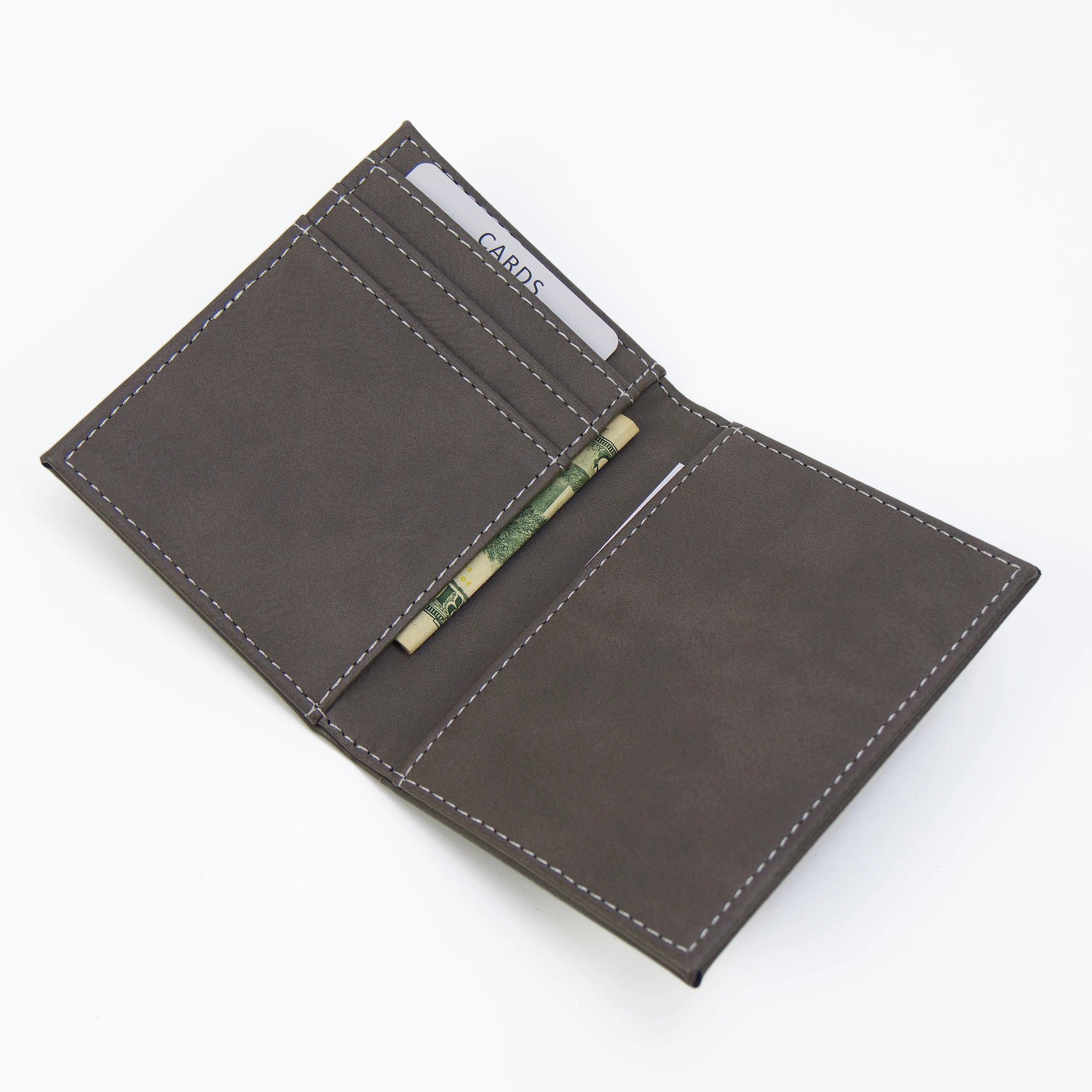 Custom Wholesale Slim Laser Blanks Laser Engraving Pu Leather Card Holder Bifold Laserable Leatherette Wallets for Men
