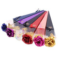 Valentine's Day Creative Gift Plastic 24K Gold Foil Rose Flowers Luminous Color Torch Box Lasts Forever Love Wedding Decor