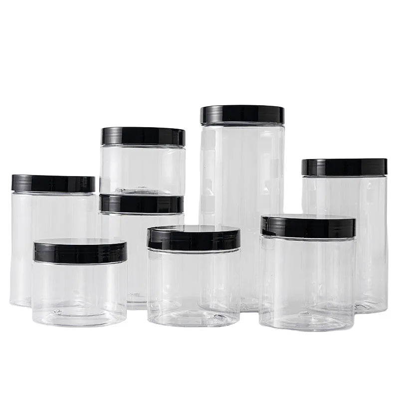 1oz 2oz 3oz 4oz 5oz 6oz 8oz 10oz 16oz 32oz Luxury Body Butter Cream Scrubs Packaging Plastic PET Container Jar with Lids