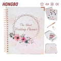 Rose Gold Spiral Organizer for the Bride Fabric Cover Stickers Pen Cards Pouch Gift Box Office Business Style
