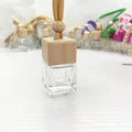 8ml Car Air Freshener Empty Glass Essential Oil Diffuser Perfume Aromatherapy Pendant Vials with Wooden Cap hanging String