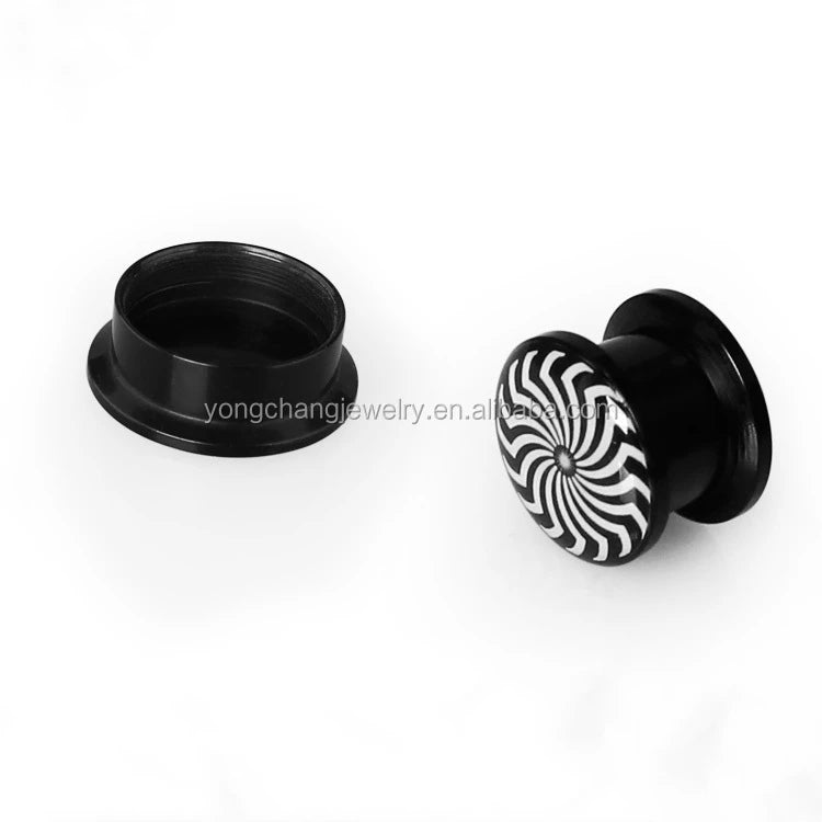 Custom Acrylic Ear Plug Tunnel Ear Stretcher Expander Stainless Steel Fashion Piercing Jewelry for Party Wedding Engagement Gift