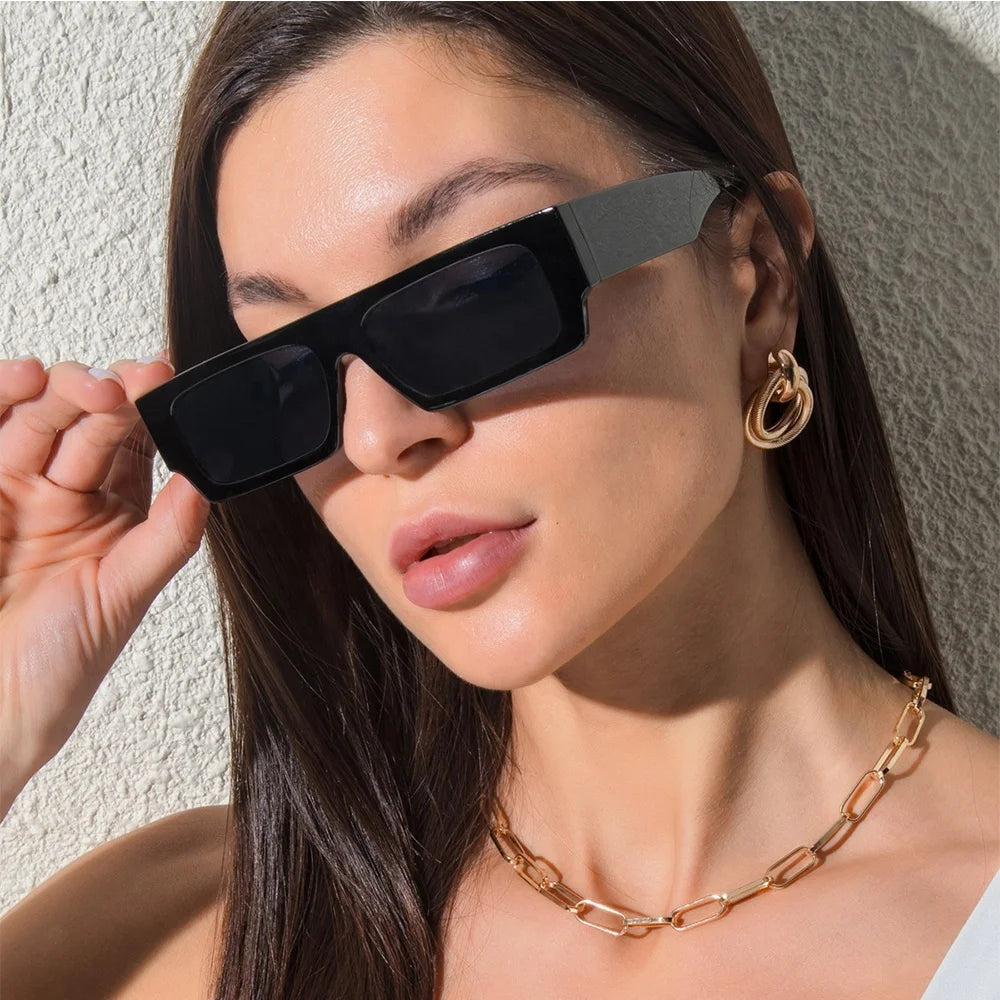 Wholesale Designer Custom Plastic Fashion Black White Yellow Vintage Retro Trendy Unisex Sunglasses 2024 UV400 Protection