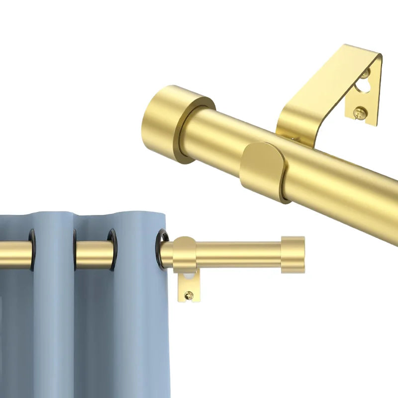 ARODDY Heavy Duty Metal Adjustable Telescopic Curtain Rod Set 18-144" Length Easy Installation