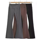High Wide Waistband Warm Fleece Fully Stretchy Soft Flare Legging Pants Women's Yoga  Sweat Pant