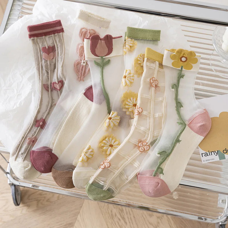Jingwen OEM Meias De Seda De Nailon Para Mulheres Nylon Silk Sheer Socks for Women
