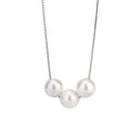 New Arrival 925 Sterling Silver Simple Box Chain 6mm Shell Pearl Pendant Necklace Women Jewelry Wholesale