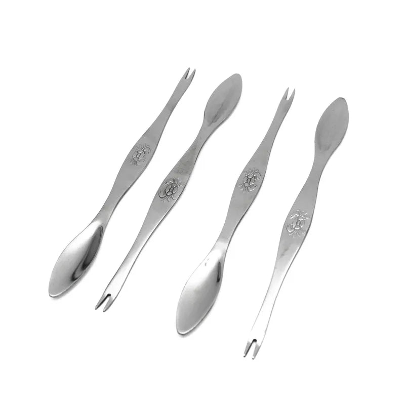 304 Stainless Steel Crab Shape Die Cast Quick Shellfish Lobster Cracker Seafood Tools Clip Needle Fork Picks Pincer Nut