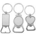 Factory Custom Shape Blank Logo Metal Sublimation Stainless Steel Flat Beer Colored Promotional Cute Bottle Opener Keychain