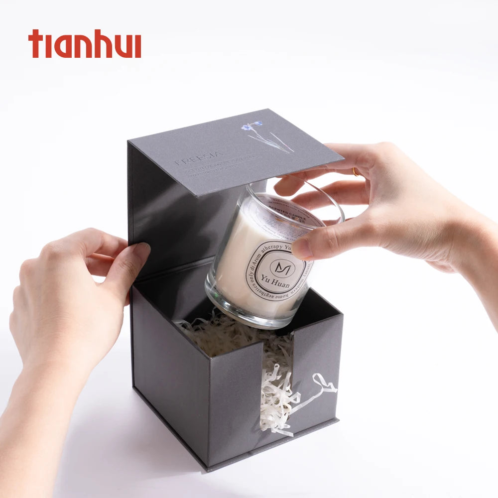 Tianhui White Small Square Paperboard Box for Candle Box Gift Packaging