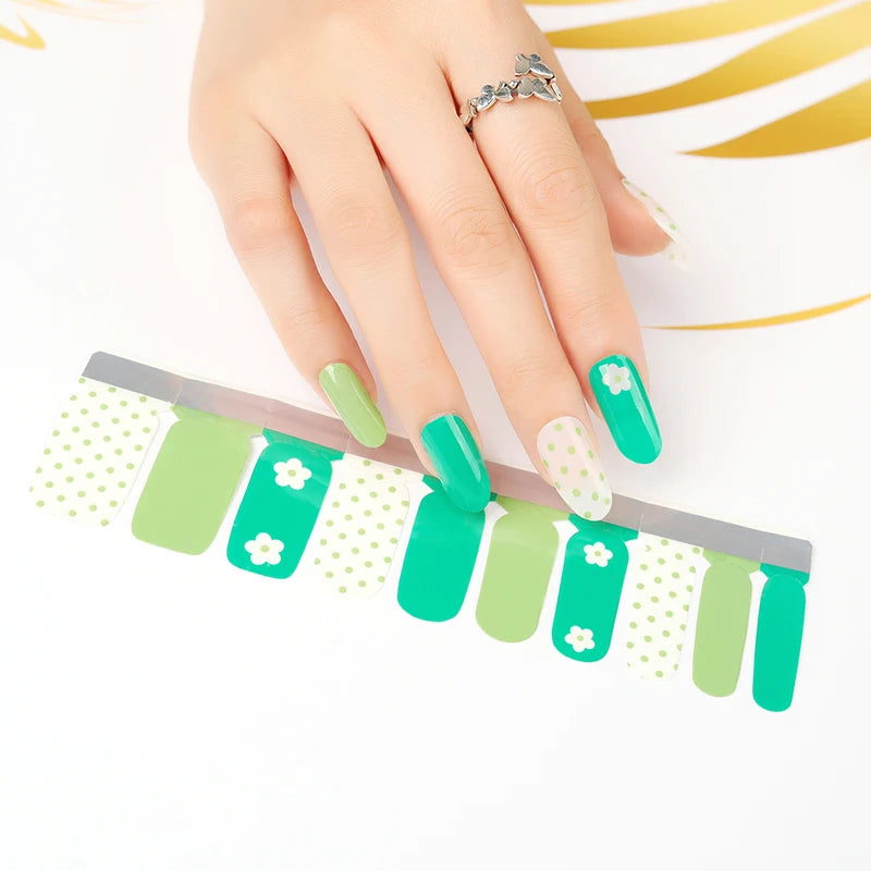 2026 Custom Flower Pattern Nail Wraps Beauty Sticker New Style Nail Art Stickers