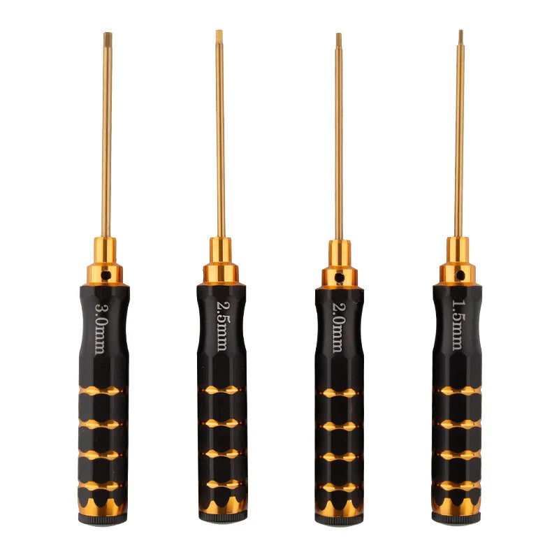 RC Helicopter OEM Non-slip 10-in-1 Hex Screwdriver Set 1.5-3.0mm Metal Aluminum Handle Hexagon Wrench for RC Trex 450 Helicopter