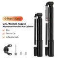 High-Pressure Mini Electric Portable Aluminum Road Bicycle Pump 15 Bar Schrader Valve American French Cycling Hand Bike Inflator