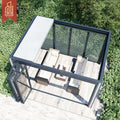 Motorised Waterproof Louvered Gazebo Bioclimatic Pergola Outdoor Garden Patio Furniture Retractable Pergola