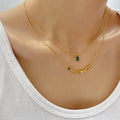 High-level Sense of Collarbone Chain Jewelry Light Luxury Simple Temperament Versatile Stainless Steel Necklace Female