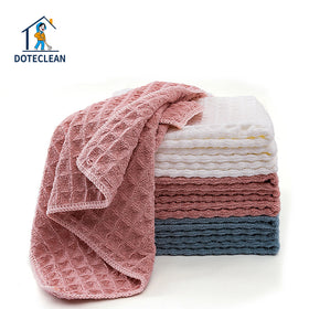 Hot Custom Microfiber Waffle Woven Cleaning Cloth 30*30cm Thick Reusable Absorbent Dish Towel for Kitchen