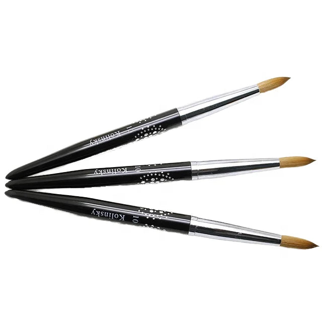 Pure Kolinsky Hair Nail Brush Salon Nail Tools Gel Nail Polish Builder Painting Carving Darwing Pens Manicure Acrylic Brush