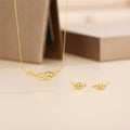 H&F Original Natural Diamond Stud Necklace Set Solid 18k Gold Diamond Luxurious Necklace Set for Women