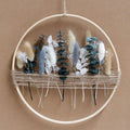 D72 Handcrafted Dried Flower Wreath Wall Decor Natural Real Flower Wall Hanging with Iron Ring and Jute Rope Creative Gifts