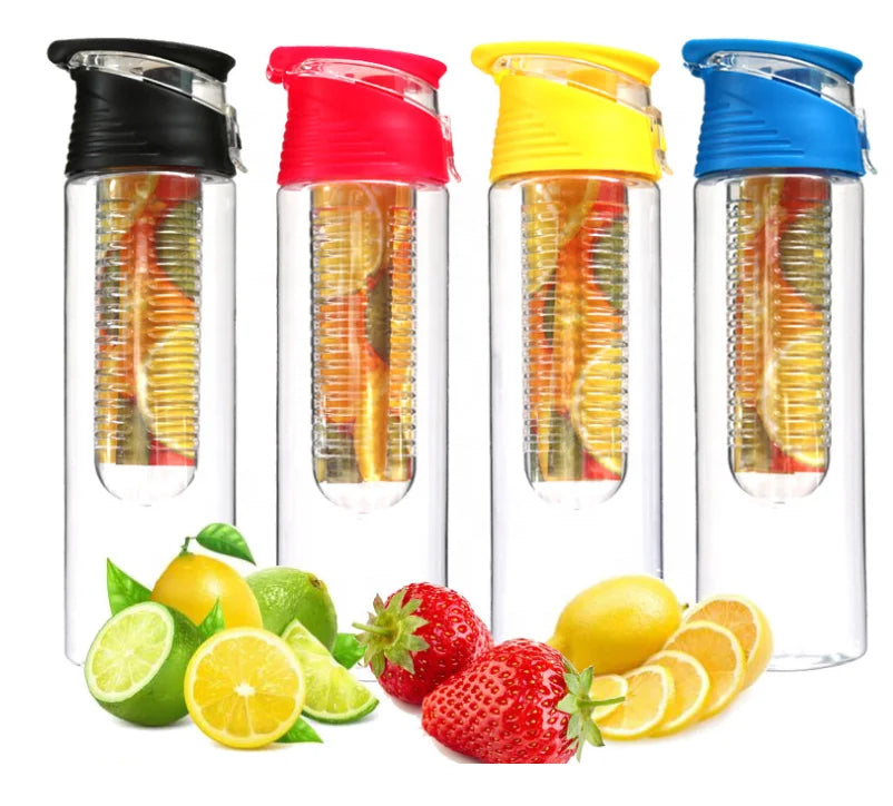 Madou 700ml Tritan BPA Free Infuser Water Bottle with Direct Drinking Function Eco-Friendly Unisex Fruit Infused Beverage Bottle
