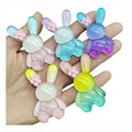 Lovely Shinny Animal Resin Charms Gradient Ramp Color Rabbit for Children Girls Hair Pin Mobile Phone Decorations