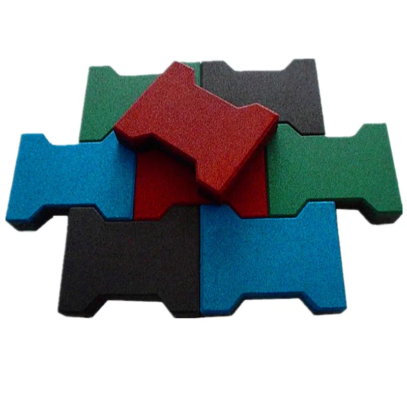 Anti slip Outdoor Walkway Dog Bone Rubber Tiles