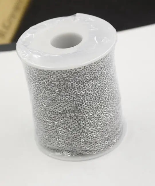 1.5MM/2MM Chains 100 Meters/Roll DIY Accessories Jewelry Making Handmade Bracelet Necklace Stainless Steel Chains