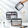 Wholesale Luxury Lash Supplier Eco Friendly PVC PE Leather Waterproof Travel Makeup Cosmetic Pouch