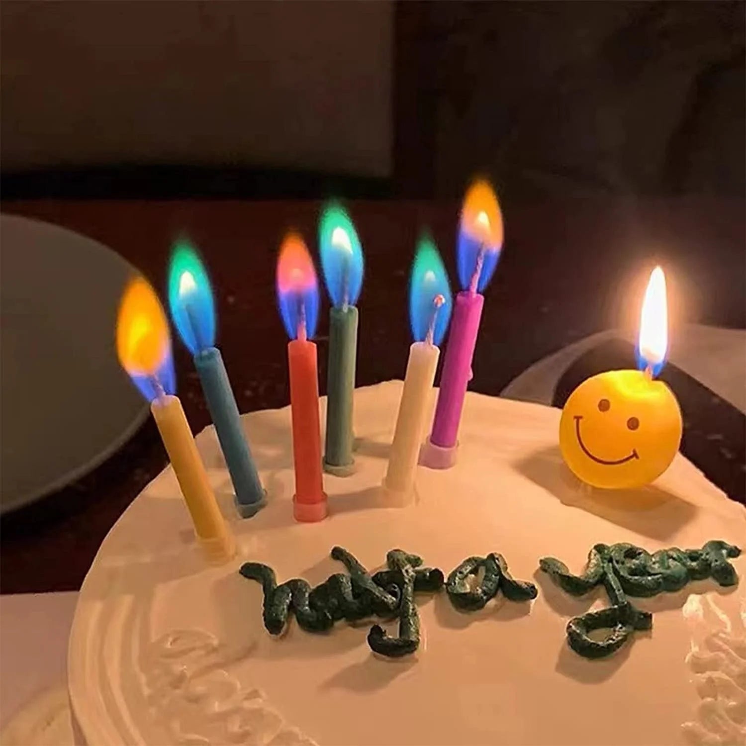 Wholesale Cake Candles Colored Flame Candle for Birthday Wedding Party Decoration