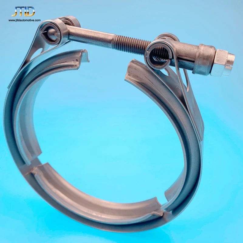 JTLD 3 Inch Performance Stainless Steel Exhaust System Standard T-Bolt V Band Clamp with Male Female Flange Kit