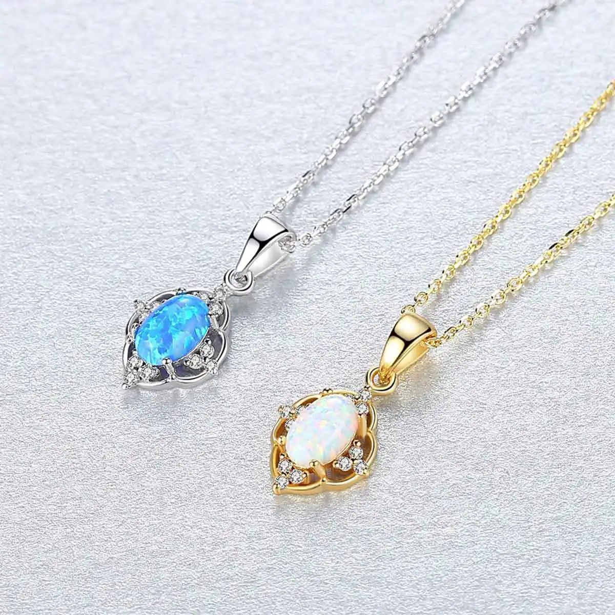 New Fashion Opal Pendant Popular Jewelry Opal Stone Necklace for Girl