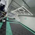 Modern Hexagonal Plastic Pendant Light Ceiling Lamp COB LED for Workshop Garage Decorative Use
