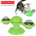 Hot Selling TPR Material Spinning Windmill Toy for Cats Glowing Mint Suction Cup Toy Self-Indulgent Biting Toy Simple Style