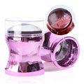 Hot Sale Metal Color Clear Jelly Silicone Nail Art Polish Stamper Stamping with Scraper