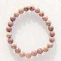 8mm Natural Chinese Lepidolite Stone Bracelet Ease Anxiety Bead Bracelets for Woman